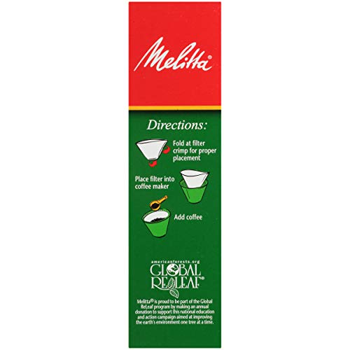 Melitta #4 Cone Coffee Filters, White, 100 Count Pack Of 12 Melitta #4 Cone Coffee Filters, White, 100 Count Pack Of 12
