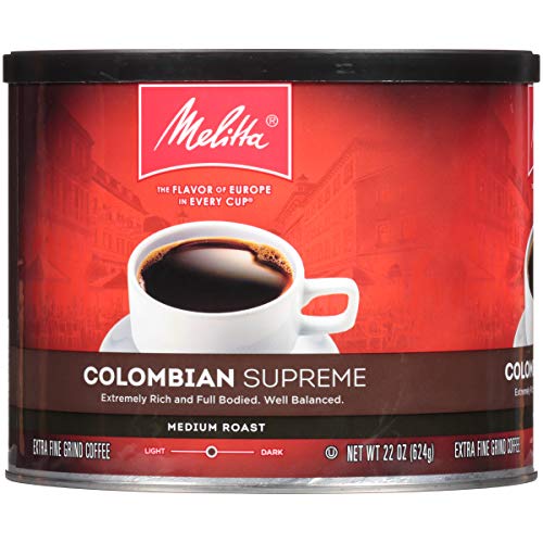 Melitta Colombian Supreme Coffee, Medium Roast, Extra Fine Grind