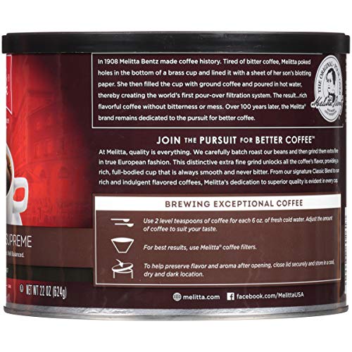 Melitta Colombian Supreme Coffee, Medium Roast, Extra Fine Grind
