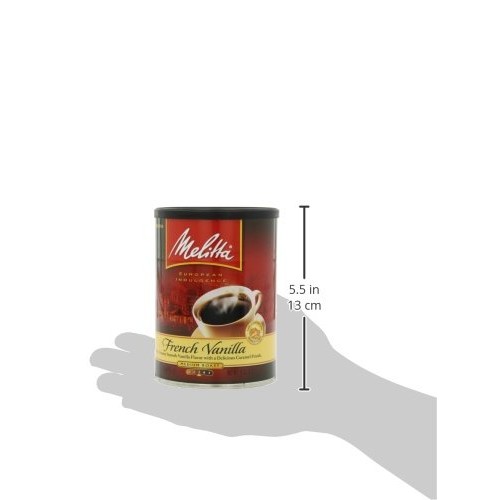 Melitta French Vanilla Flavored Coffee, Medium Roast, Extra Fine