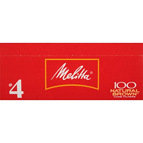 Melitta Natural Brown #4 Cone Coffee Filters 100 Count, Pack Of 1