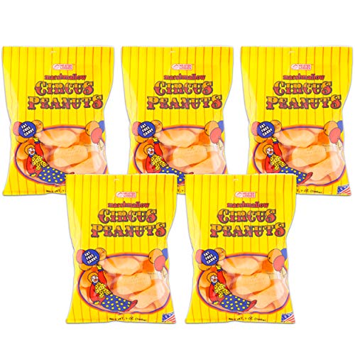 Melster Circus Peanuts Marshmallow Candy 5 Bags Of 7 Oz Each.