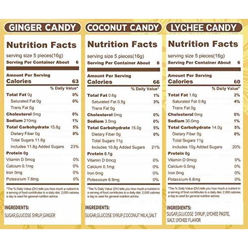 Melting Sweet Premium Individually Wrapped Ginger Hard Candy, 4.