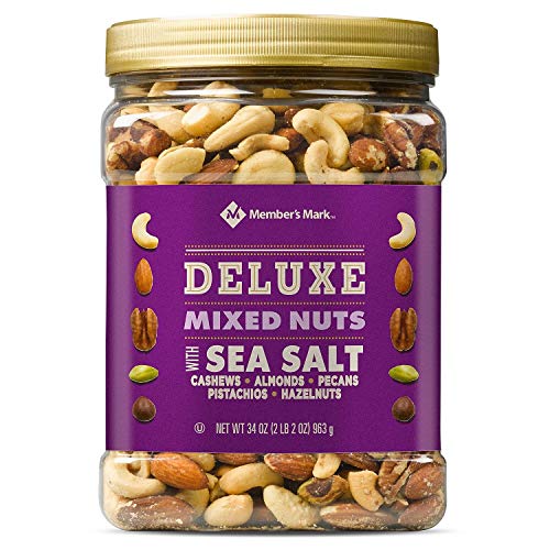 Members Mark Deluxe Mixed Nuts With Sea Salt, 34 Ounce Members Mark Deluxe Mixed Nuts With Sea Salt, 34 Ounce