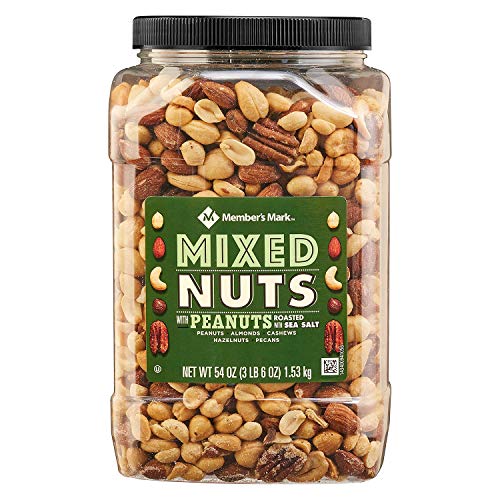 Members Mark Roasted And Salted Mixed Nuts With Peanuts 54 Oz.