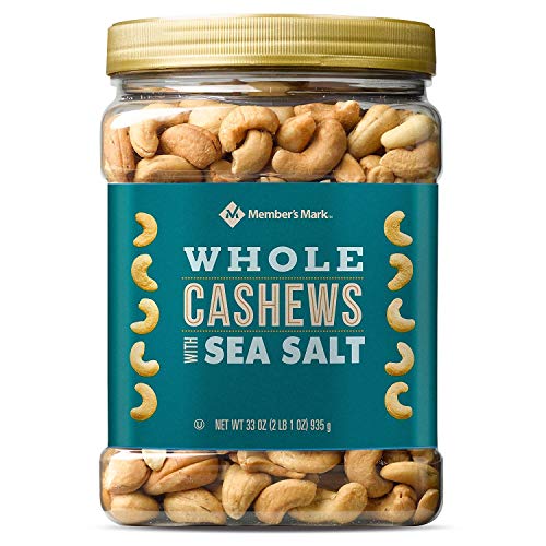 Members Mark Roasted Whole Cashews With Sea Salt 33 Oz. Members Mark Roasted Whole Cashews With Sea Salt 33 Oz.