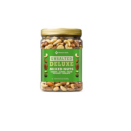 Members Mark Unsalted Deluxe Mixed Nuts 34 Oz.