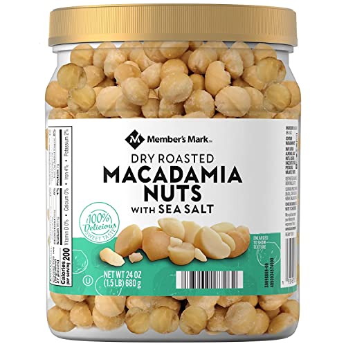 Members Mark Dry Roasted Macadamia Nuts With Sea Salt, 24Oz 1.