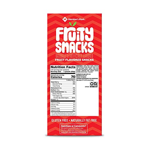 Members Mark Fruity Snacks, 0.80 Ounce 100 Count