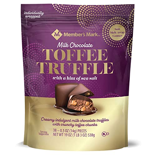Members Mark Milk Chocolate Toffee Truffle with Sea Salt 19 oz...