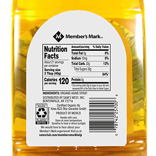 Members Mark Organic Agave Nectar 29 Oz., 2 Pk. As