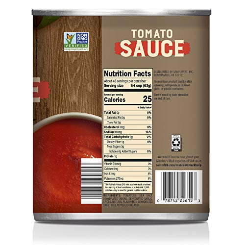 Members Mark Tomato Sauce 106 Oz. Can Pack Of 2