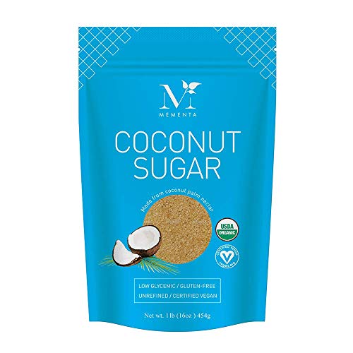 Mementa Organic Coconut Sugar, Unrefined, 16 Oz