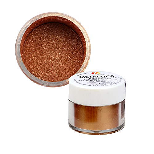 Mendelberg Food-Color Dusting Powder, Metallic Bronze 0.14 Ounce
