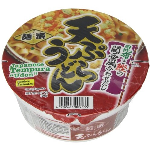 Menraku Tempura Noodles Soup, Udon, 3.17 Ounce