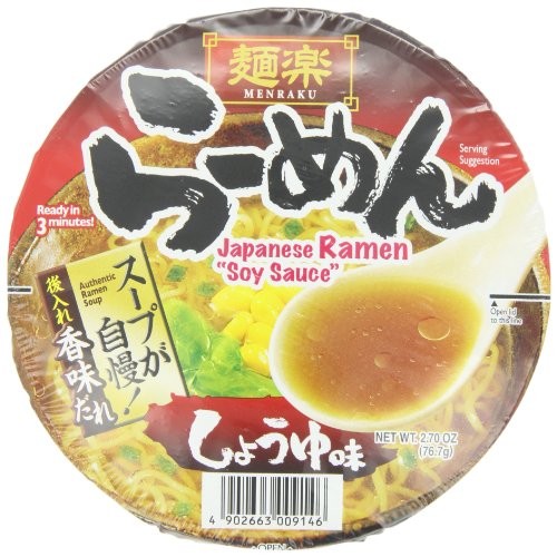 Menraku Shoyu Ramen, 2.7-Ounce Pack Of 12