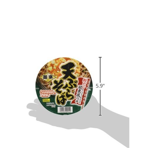 Menraku Tempura Noodles Soup, Soba, 3.3 Ounce