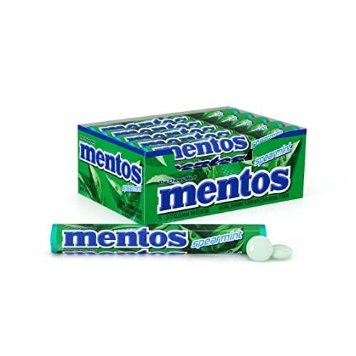 Mentos Candy Chewy Mint Rolls, Spearmint, Non Melting, Party, Co...