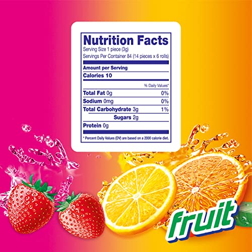 Mentos Candy, Mint Chewy Candy Roll, Fruit, Non Melting, 1.32 Oz...