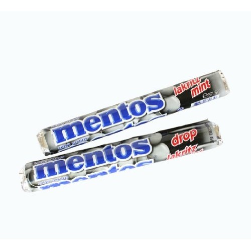 Mentos Licorice Roll Lakrids Mint, 2 Rolls
