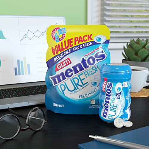 Mentos Pure Fresh Sugar-Free Chewing Gum With Xylitol, Spearmint