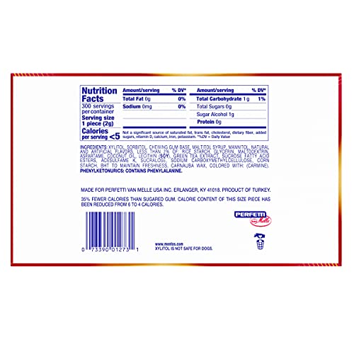 Mentos Pure Fresh Sugar-Free Chewing Gum With Xylitol, Spearmint