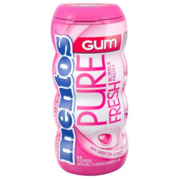 Mentos Sugar-Free Chewing Gum, Bubble Fresh Cotton Candy, Hallow
