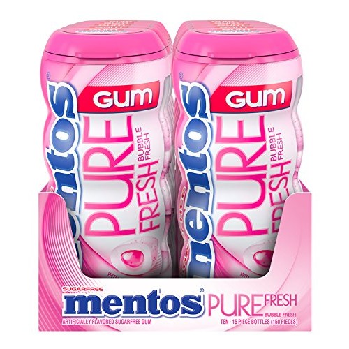 Mentos Sugar-Free Chewing Gum, Bubble Fresh Cotton Candy, Hallow