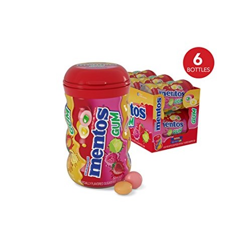 Mentos Sugar-Free Chewing Gum, Tropical, Red Fruit And Lime, 50