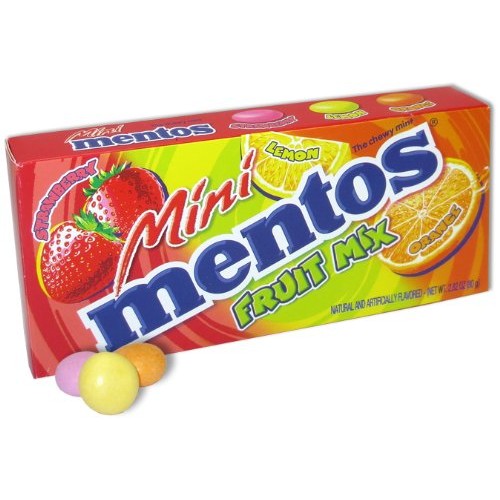 Mini Mentos Fruit Mix 3 Flavors Combo Lemon Orange Strawberry Of