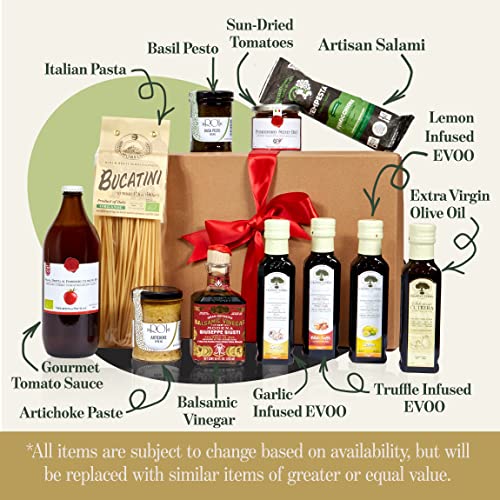 Bellina 11 Piece Grand Italian Gift Basket With Organic Pasta, B