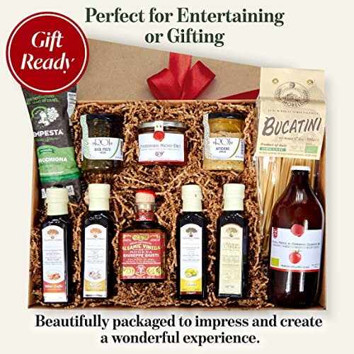 Bellina 11 Piece Grand Italian Gift Basket With Organic Pasta, B