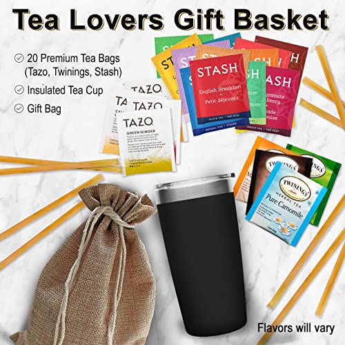 Bellina Tea Gift Baskets For Women And Men - Herbal Tea Variety