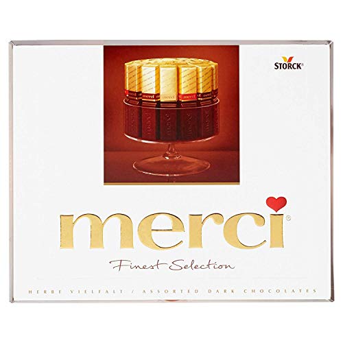 Merci Finest Assortment Of European Dark Chocolates 8.8 Ounce, 2