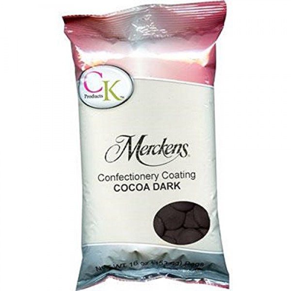 Merckens Cocoa Dark Chocolate Flavored Coating, 5 lbs.