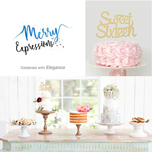 16Th Birthday Cake Topper - Sweet Sixteen - 7 X 4.5 Double Sid