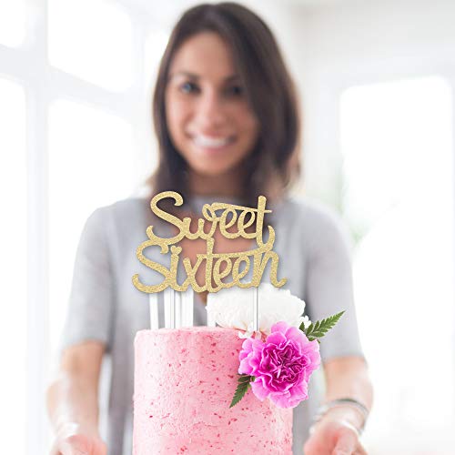 16Th Birthday Cake Topper - Sweet Sixteen - 7 X 4.5 Double Sid