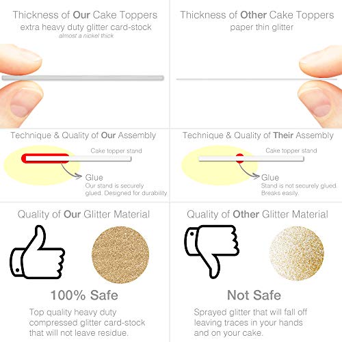 21St Birthday Cake Topper - Twenty One - 7 X 5 Double Sided Ch