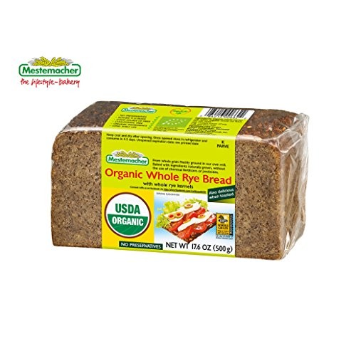 Mestemacher Organic Whole Rye Bread 17.6 Oz Pack Of 6