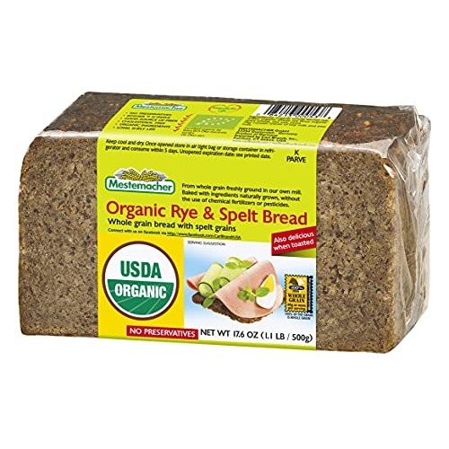 Mestemacher Bread, Organic Rye & Spelt, 17.6 Ounce Packages Pac...