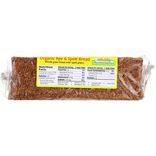 Mestemacher Bread Organic Rye & Spelt bread, 17.6 ounces