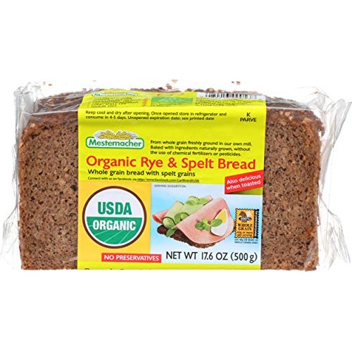 Mestemacher Bread Organic Rye & Spelt bread, 17.6 ounces