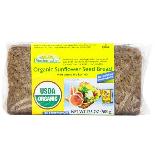 Mestemacher Bread, Organic Sunflower Seed, 17.6-Ounce Pack Of 4