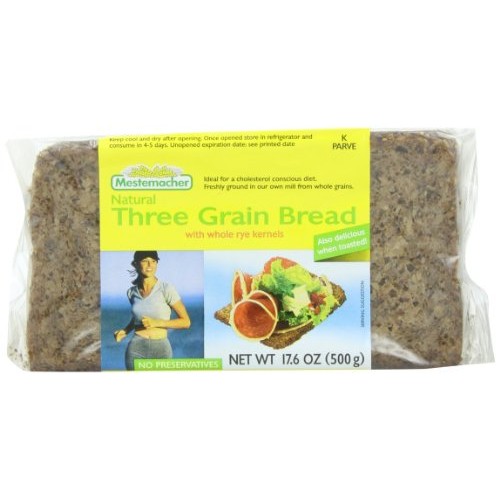 Mestemacher Bread Three Grain, 17.6-Ounce Pack Of 6