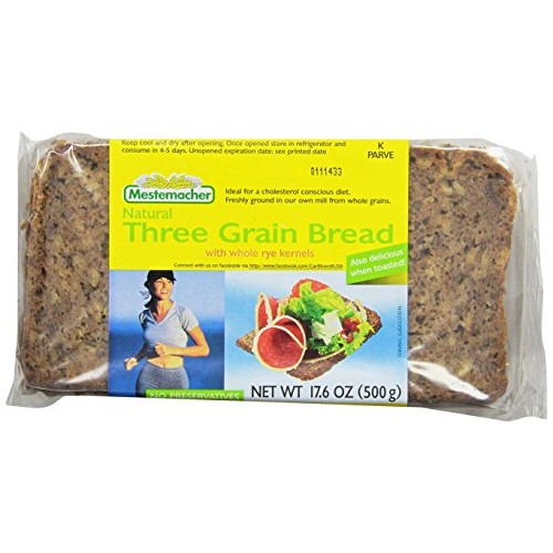 Mestemacher Bread, Three Grain, 17.6-Ounce Packages Pack Of 12