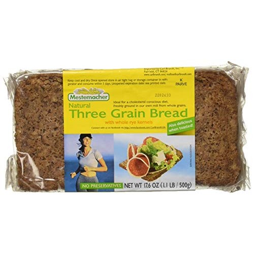 Mestemacher Organic Three Grain Bread, 17.6 Oz