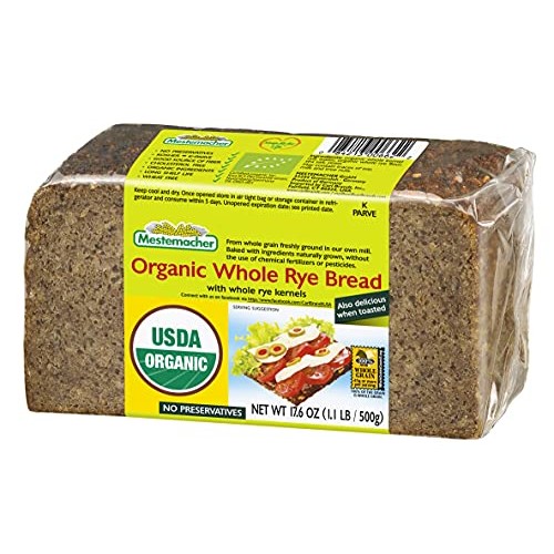 Mestemacher Whole Grain Bread Organic Whole Rye, 17.6 oz, pack ...