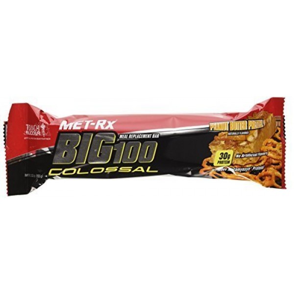 Met-Rx Big 100 Colossal Meal Replacement Bar, Peanut Butter Pret