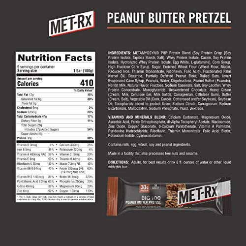 Met-Rx Big 100 Colossal Protein Bars, Great As Healthy Meal Repl