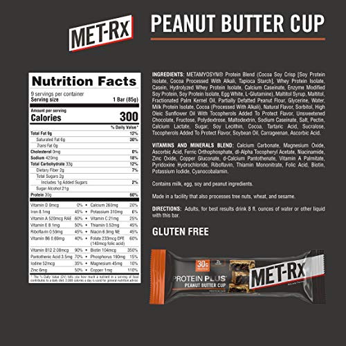 Met-Rx Protein Plus Bar, Great As Healthy Meal Replacement, Snac